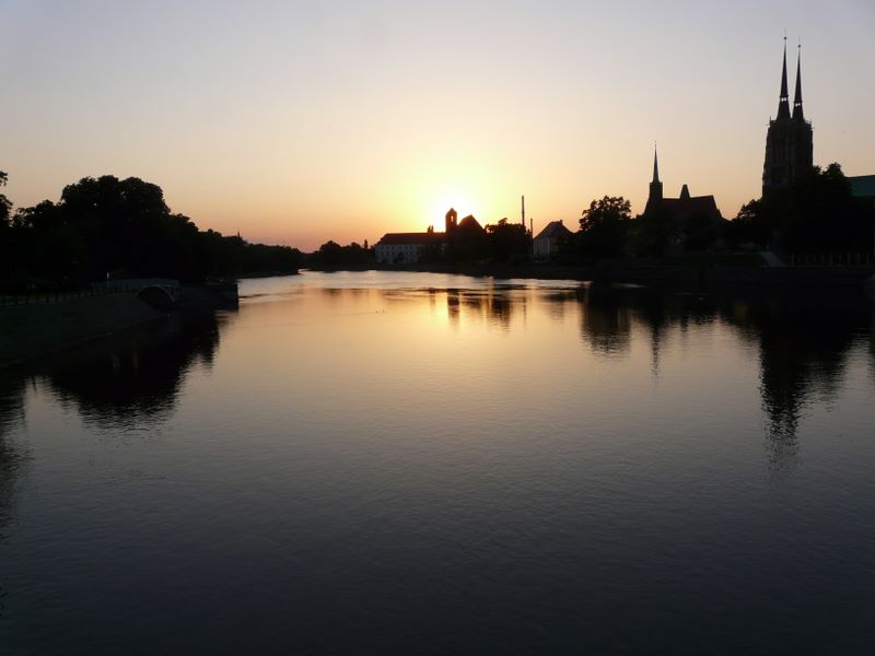Sonnenuntergang an der Oder